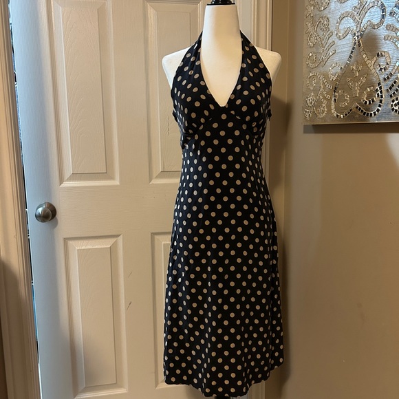 Betsey Johnson Dresses & Skirts - Vintage Betsey Johnson 100% Silk Black Halter Polka Dot Dress